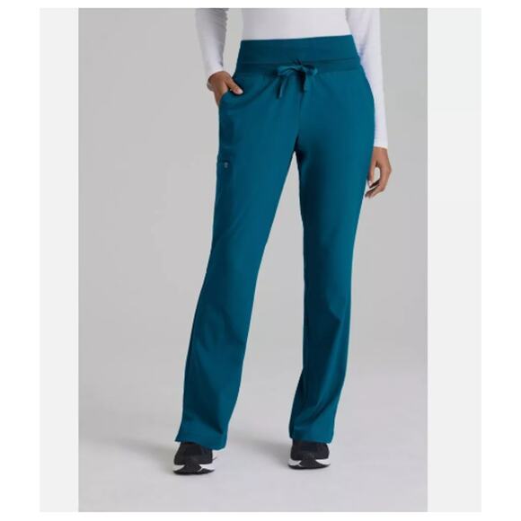 Barco One Women's Stride 5-Pocket Mid-Rise Scrub Pant Small Tall NWOT - Picture 1 of 5